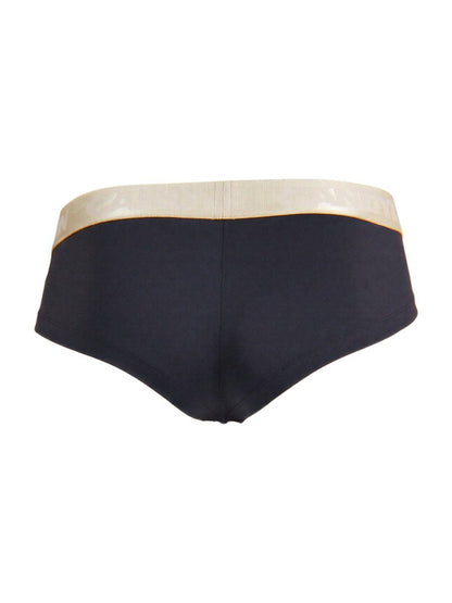 CandyMan 99932 black briefs with contrasting beige elastic waistband designed for comfortable daily wear