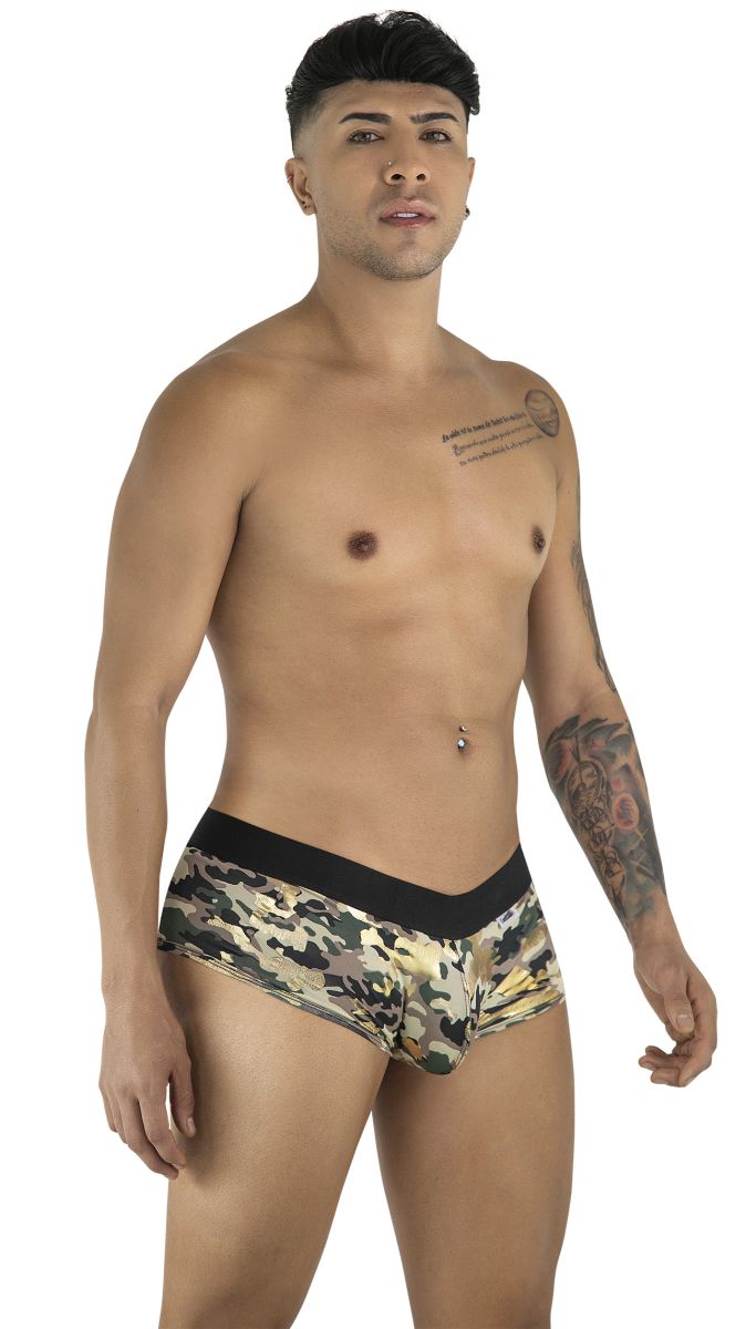 CandyMan 99937 trunks camouflage patterned briefs with black waistband for comfortable everyday wear