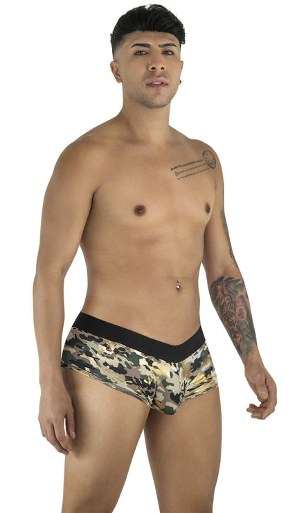 CandyMan 99937 trunks camouflage patterned briefs with black waistband for comfortable everyday wear