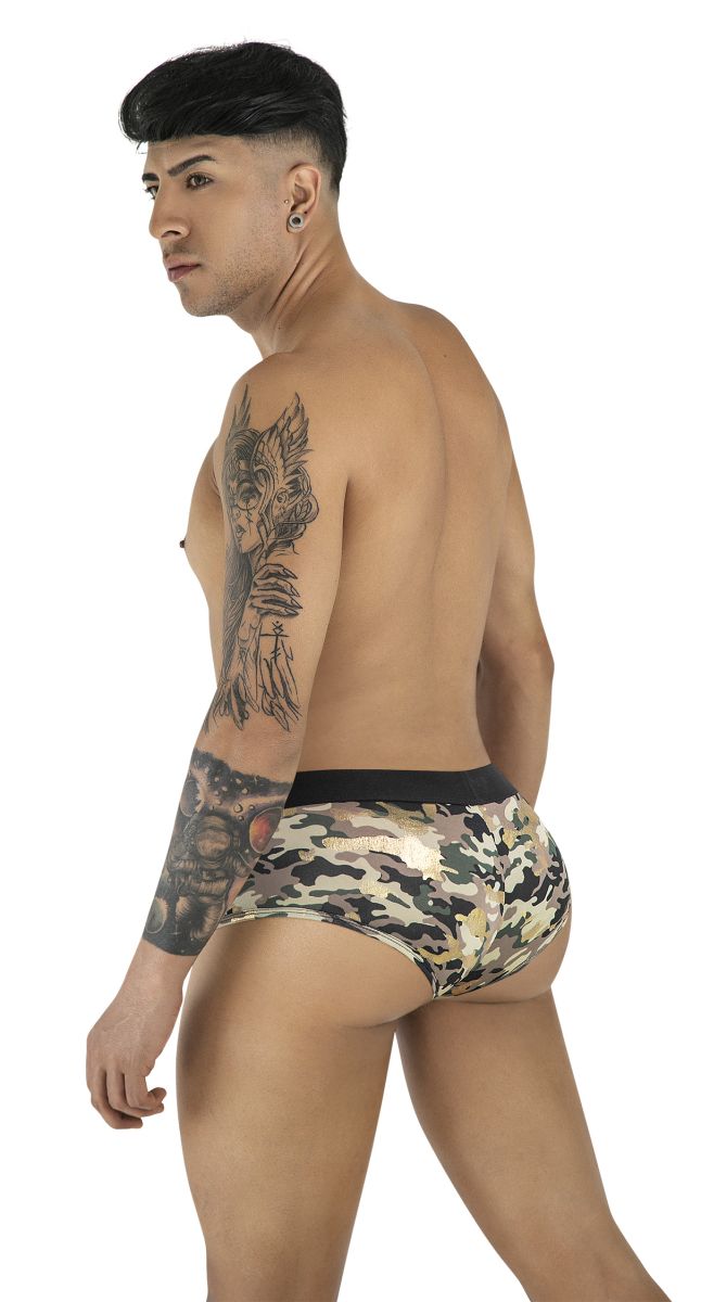 CandyMan 99937 trunks camouflage-patterned briefs with black waistband for comfortable everyday wear