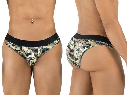CandyMan 99938 briefs in camouflage pattern with black waistband designed for comfortable everyday wear
