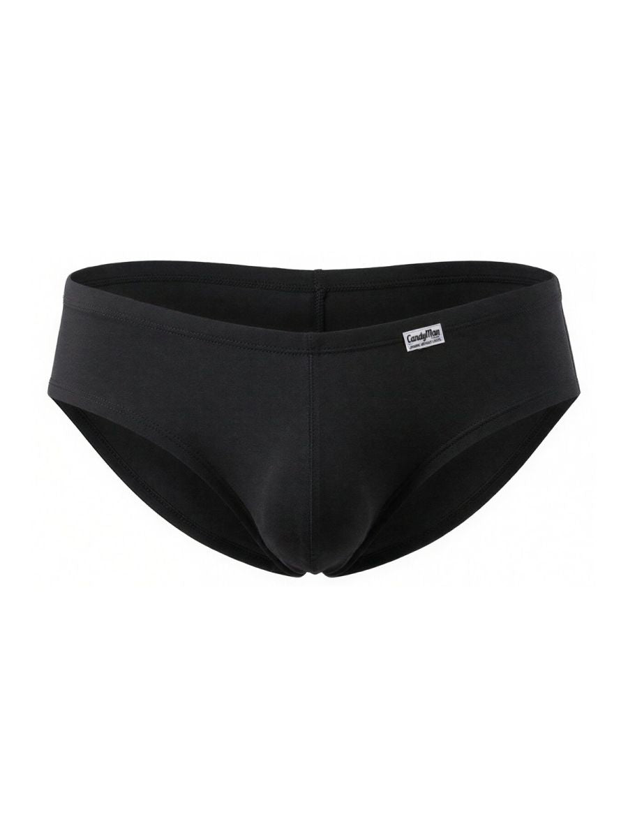 Black CandyMan 99943 trunks with a contoured pouch and a small brand label on the waistband.