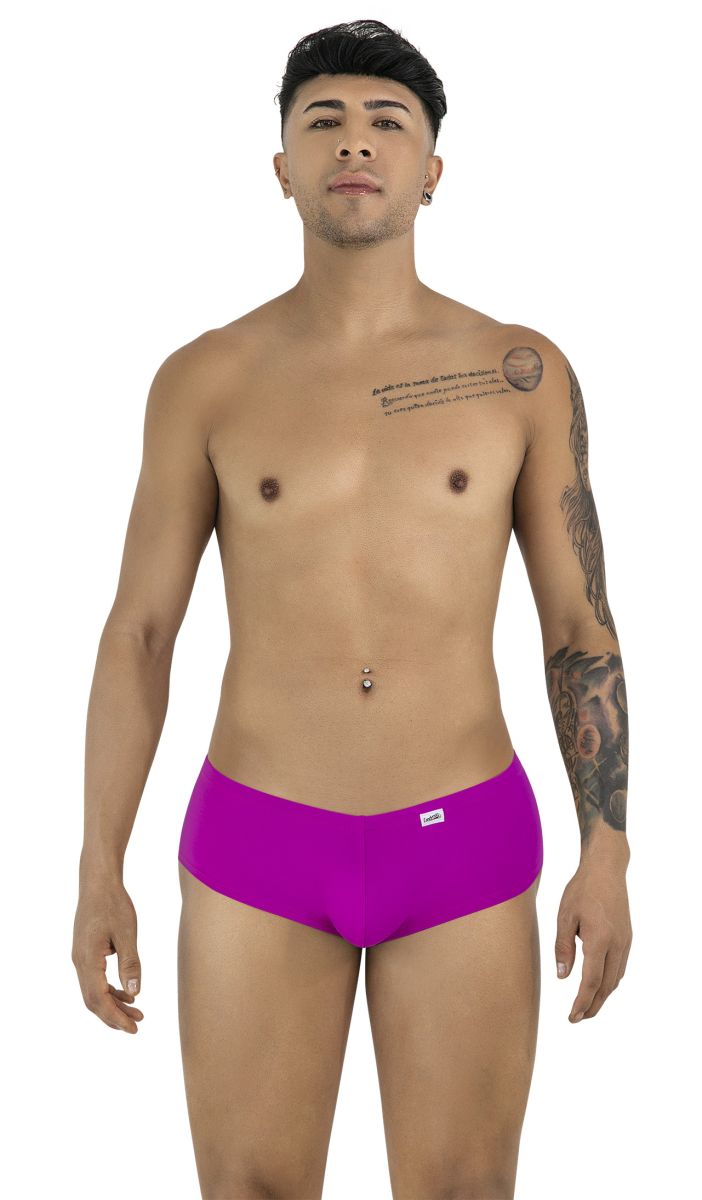 CandyMan 99943 magenta trunks in a low-rise, fitted style with a small logo tag on the front hip.