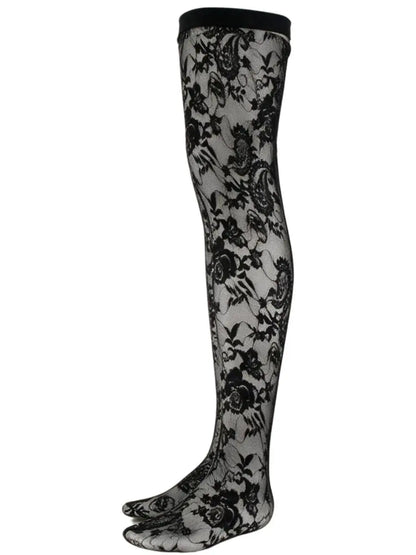 CandyMan 99968 Herrenunterwäsche verführerische Spitzen-Overknees Farbe Schwarz
