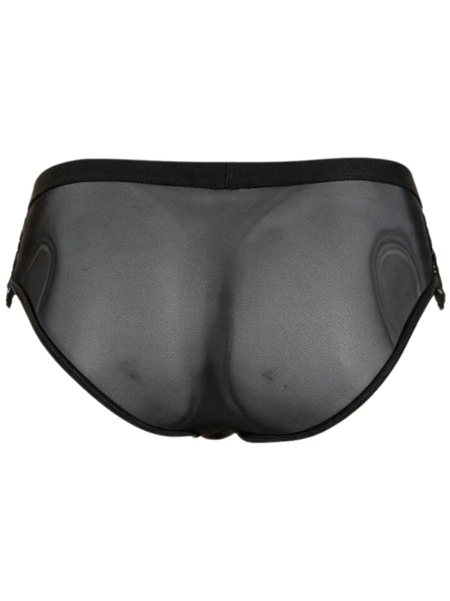 CandyMan 99970 Herrenunterwäsche Verführerischer Netz-Spitzen-Slip Farbe Schwarz