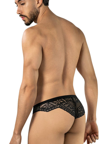 CandyMan 99971 Herrenunterwäsche verführerischer Netz-Spitzen-String Farbe Schwarz