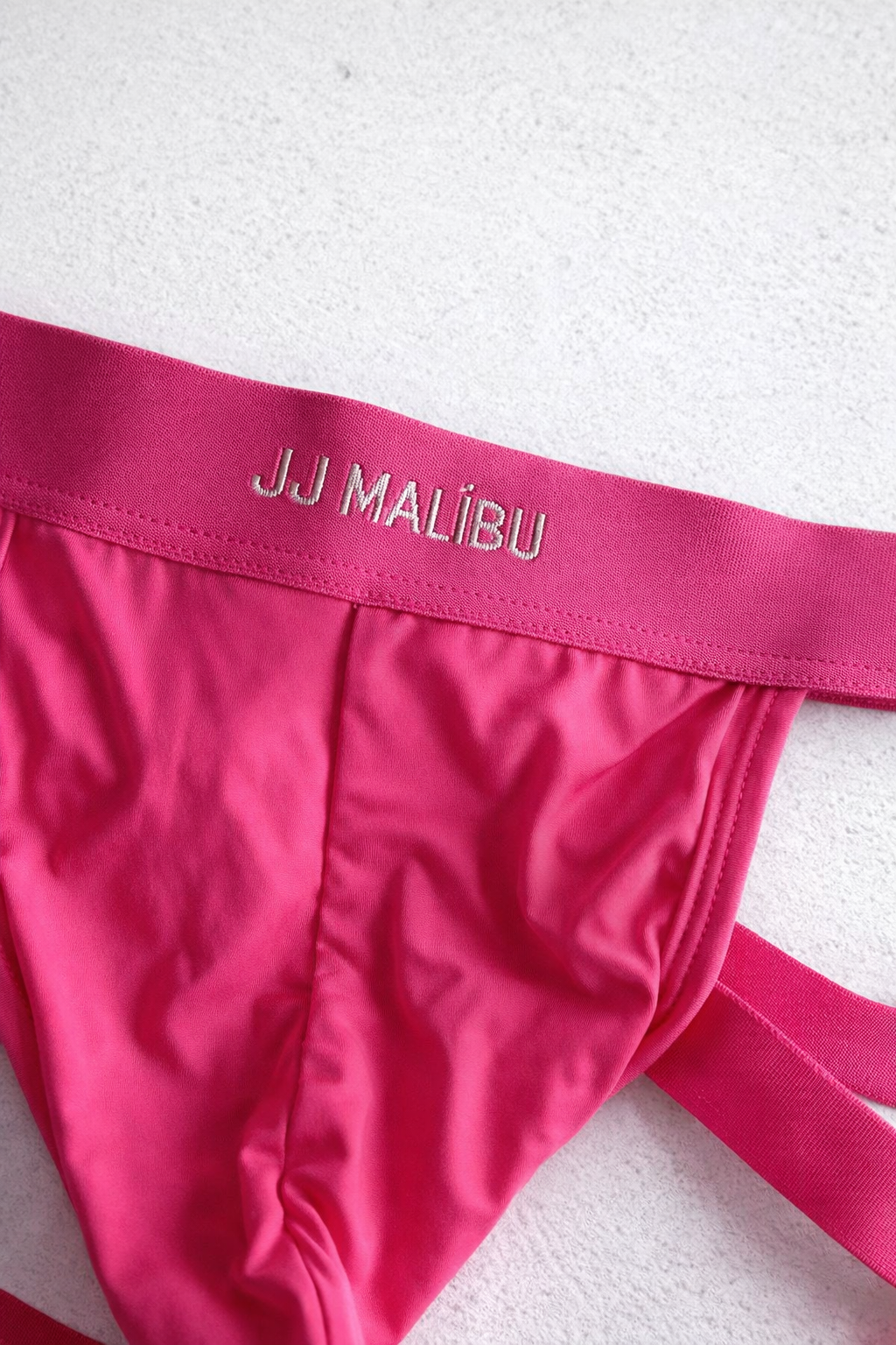 JJ Malibu Men's Host-or-Travel Adjustable Jock Thong - Hot Pink
