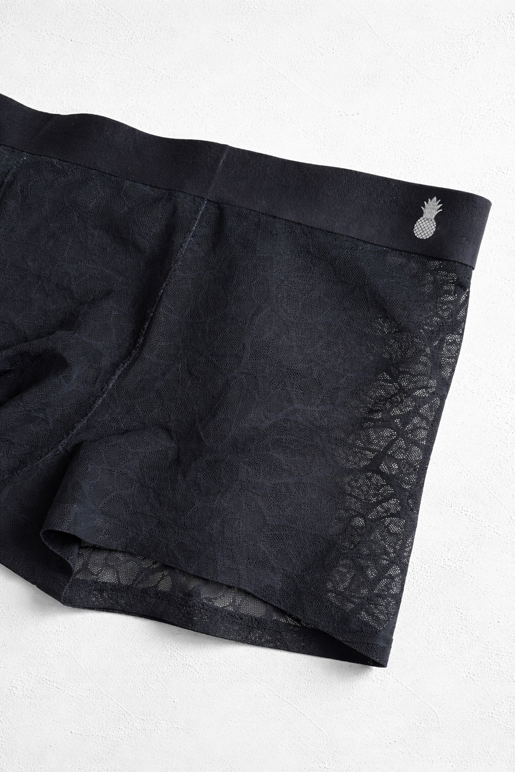 JJ Malibu Men's Geo-Mesh Seamless Boxers-  Charcoal Black