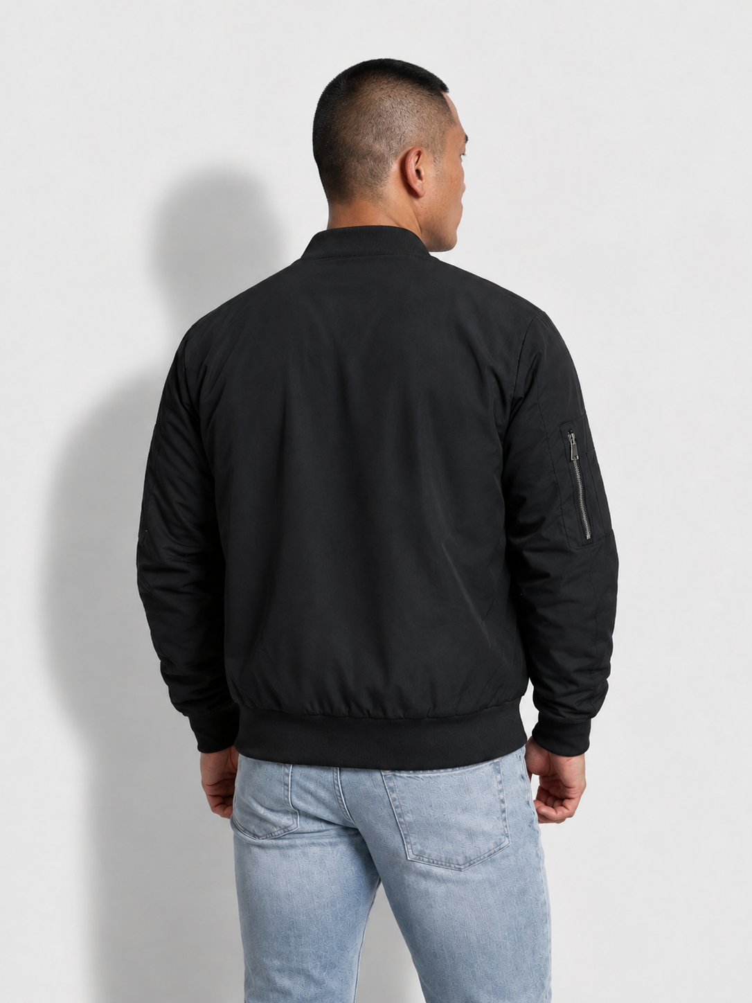 Jed North Men's Men's Premium Bomber Jacket - Black