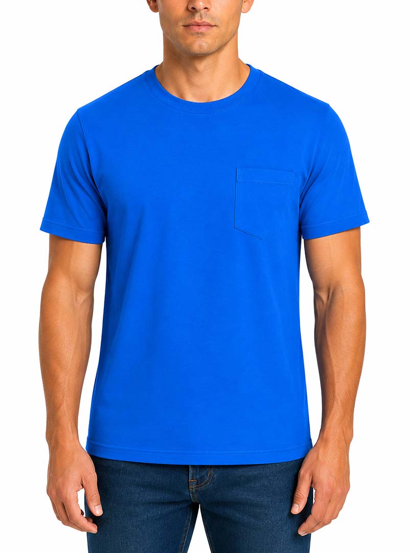 T-shirt classique à poche et col rond pour homme, coupe ample, Players Big & Tall