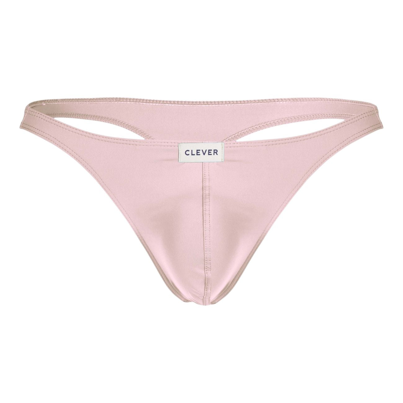 A sleek light pink satin clever 100007 thong with minimalist design and small brand label in australian latin 3pk set