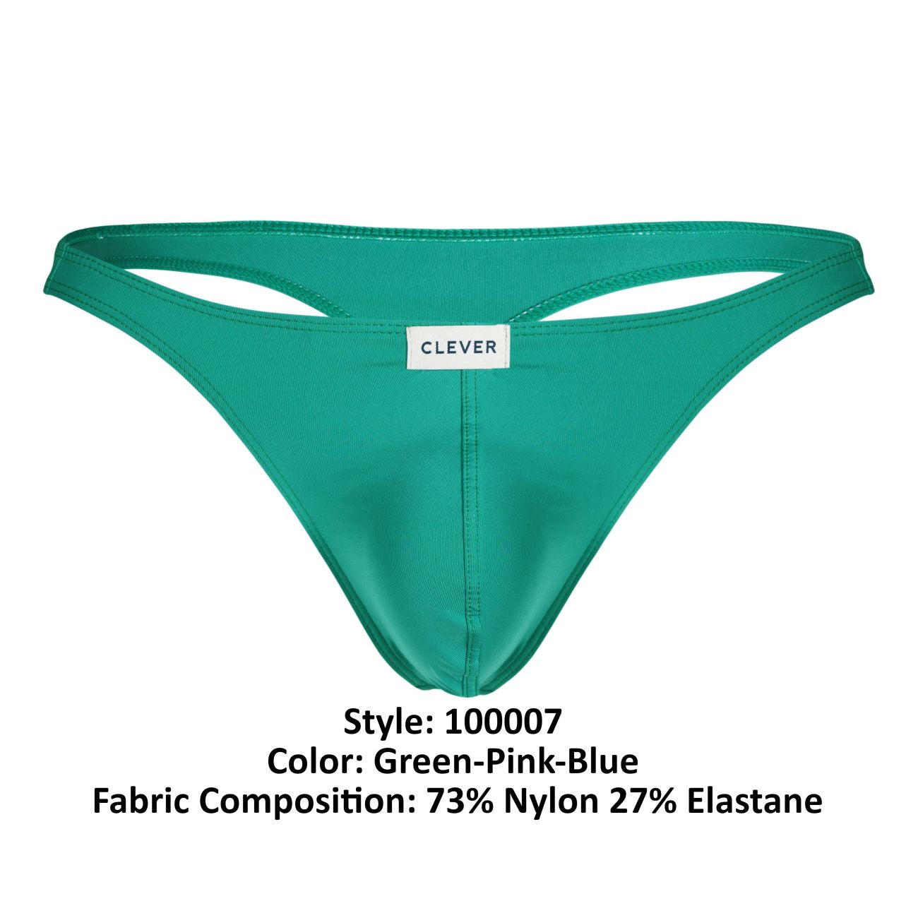 Emerald green clever 100007 thong with sleek form-fitting design and subtle seam detailing for australian latin wear