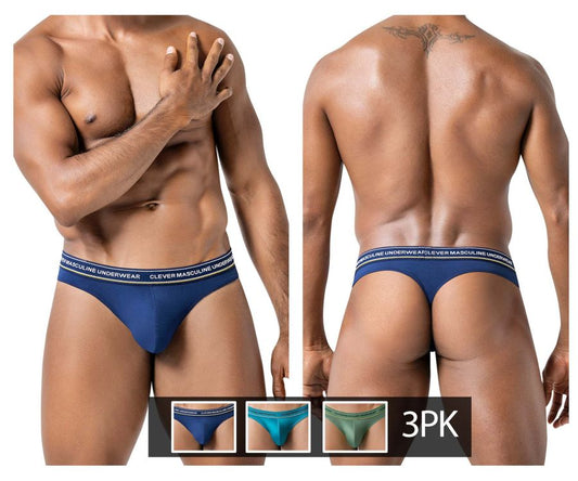 Navy blue cotton briefs with white elastic waistband branded clever masculine underwear from clever 100010 3pk australian latin thongs