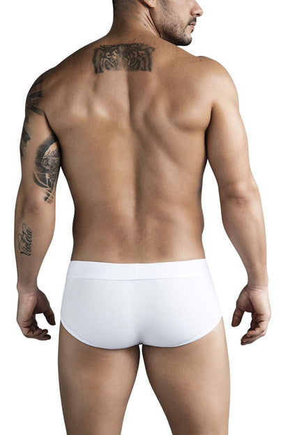 White ribbed briefs in beige color featuring clever 1733 design and comfortable fabric for everyday wear