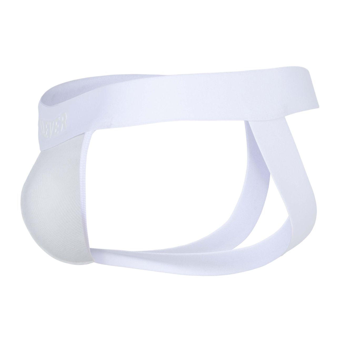 White seamless men’s briefs with smooth elastic waistband and supportive leg openings clever 1734 beige jockstrap