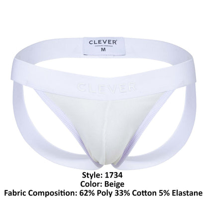Beige clever 1734 men’s briefs with supportive contoured design elastic waistband and side seams