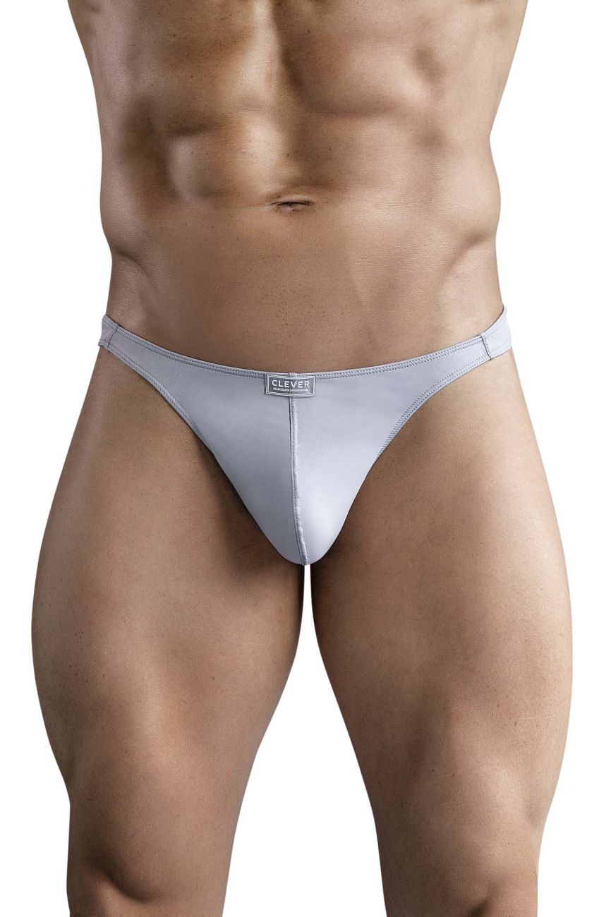 Light gray clever 1745 optimo seamless fabric briefs with a subtle brand tag at the waistband