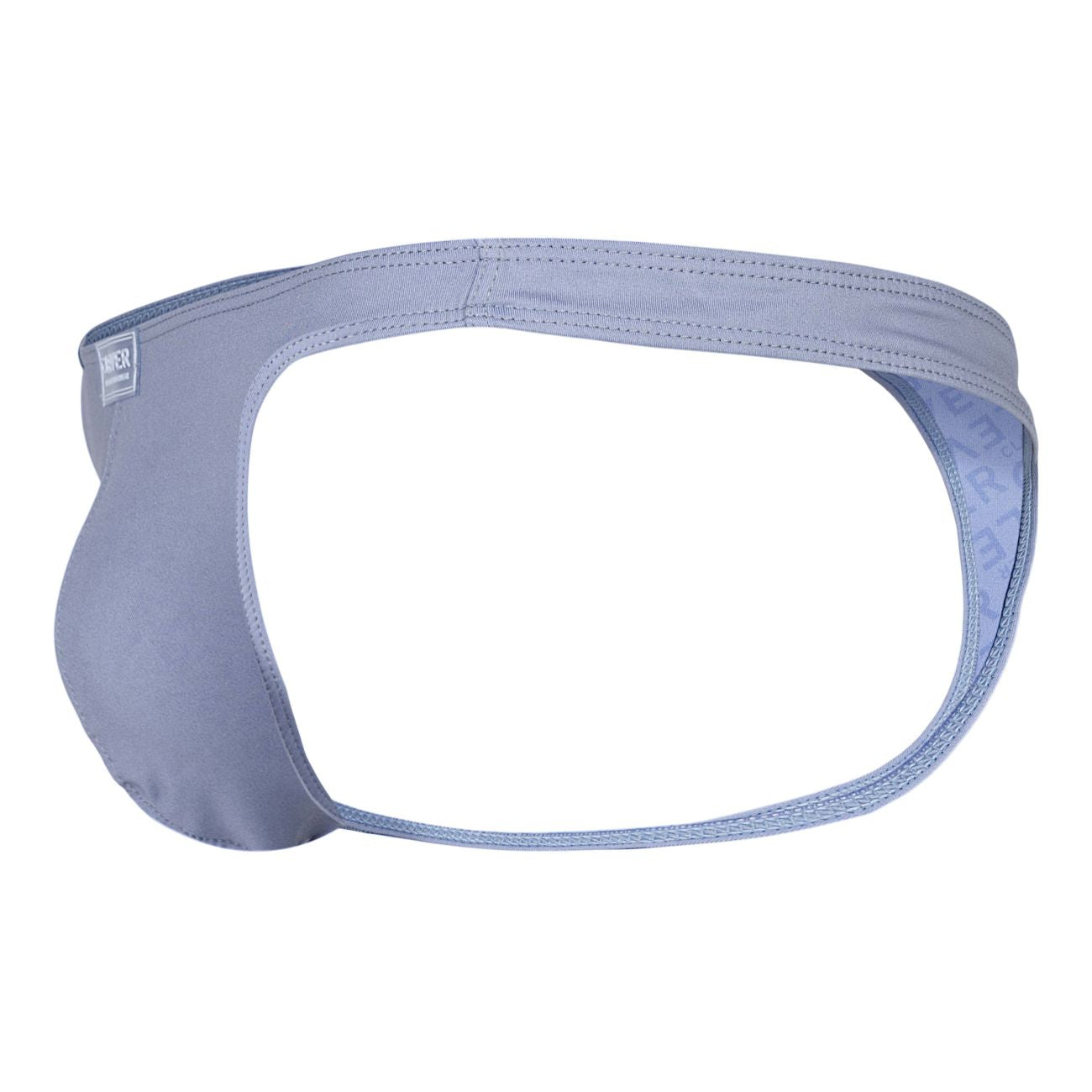 Light blue seamless fabric briefs with minimalist design and subtle stitching from clever 1745 optimo thongs gray collection