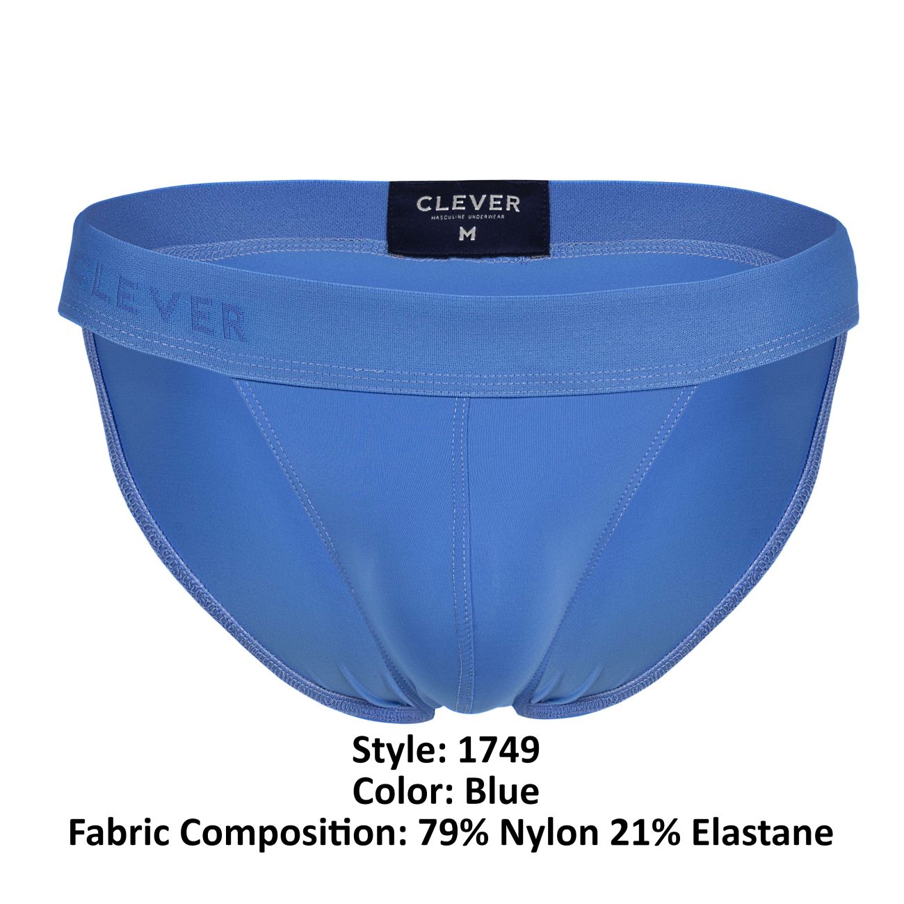 Blue clever 1749 eco bikini men’s briefs made of 79 nylon and 21 elastane for comfortable everyday wear