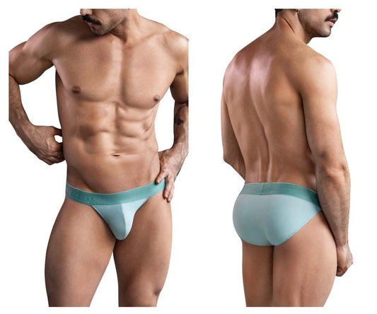 Light blue clever 1749 eco bikini briefs with matching elastic waistband made from sustainable materials
