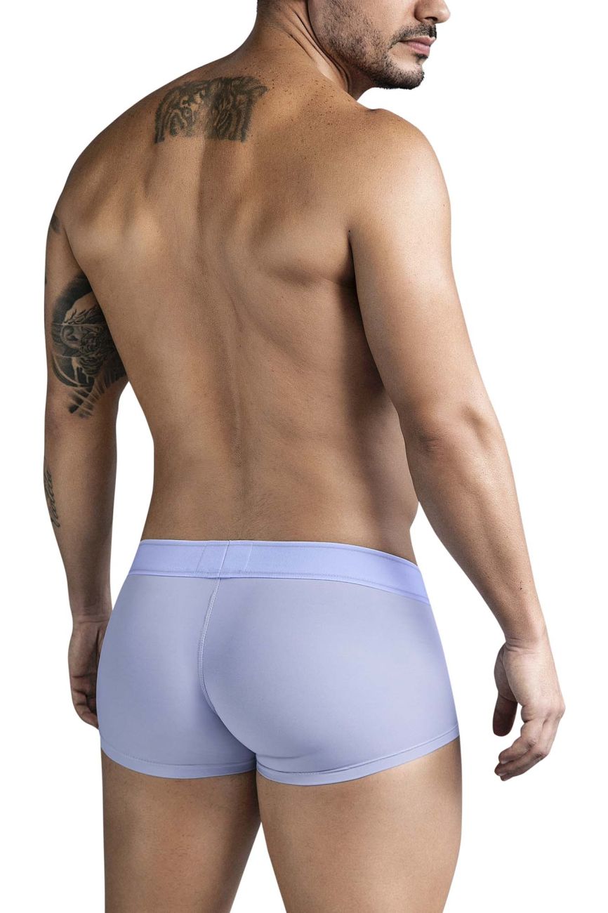 Light purple form-fitting men’s briefs with a smooth fabric waistband from Clever 1751 Craftiness trunks color blue collection