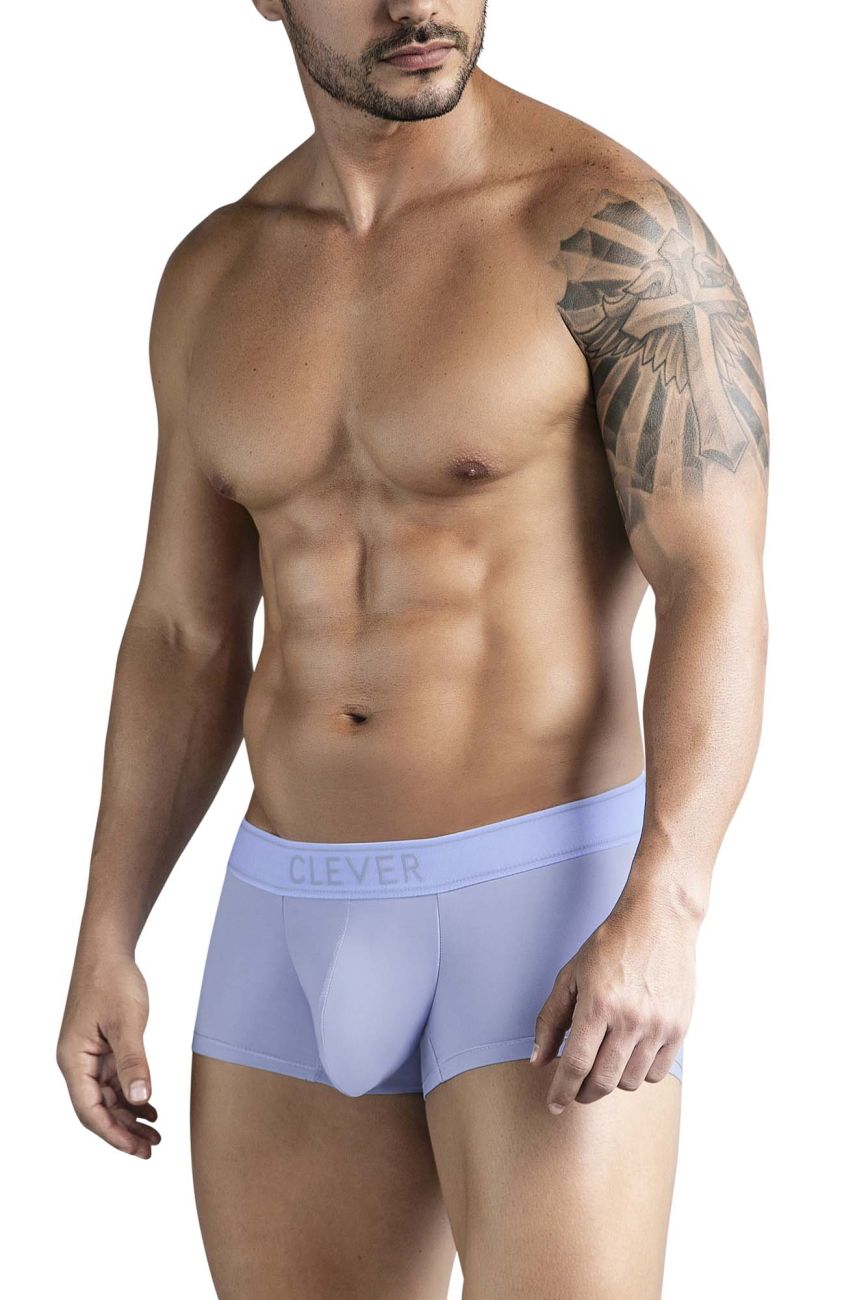 Light blue men’s clever 1751 craftiness trunks boxer briefs with smooth form fitting design and branded waistband