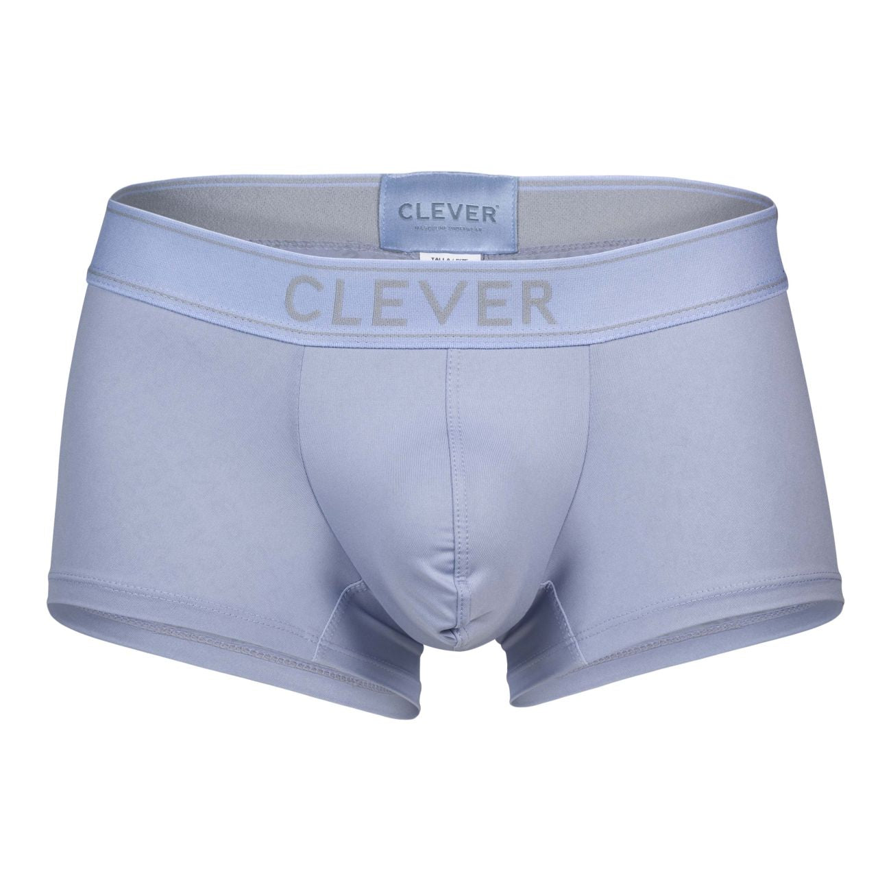 Light gray clever 1751 craftiness men’s briefs with subtle textured waistband and brand logo in blue color