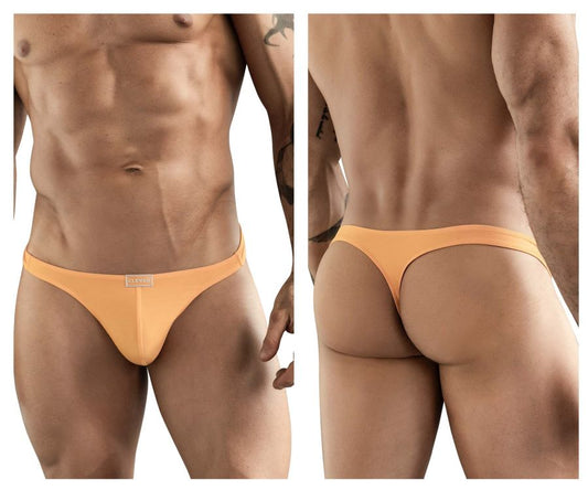Orange clever 1773 cactus thong briefs with smooth seamless design and small brand tag at the front