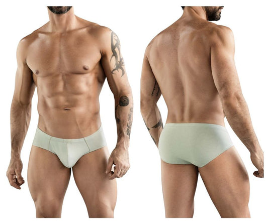 Light green clever 1781 maya briefs with smooth form fitting design in beige for comfortable everyday wear
