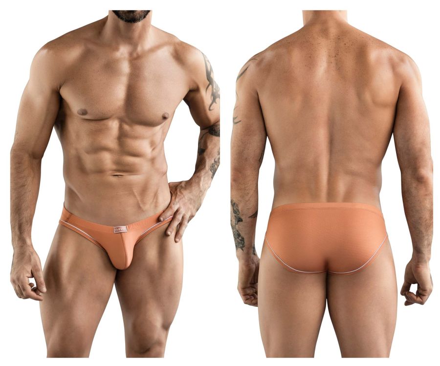 Clever 1782 Argovia brief in coral with minimalist design and subtle waistband stitching seamless fabric