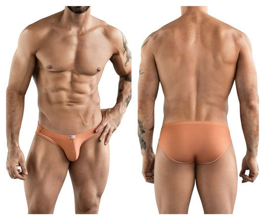 Clever 1782 Argovia brief in coral with minimalist design and subtle waistband stitching seamless fabric