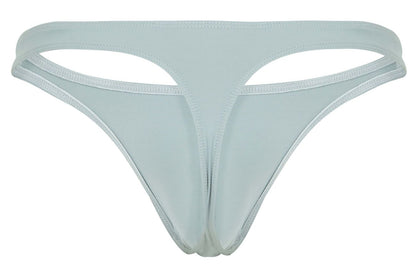 Light blue seamless thong with thin waistband and cutout design made of smooth stretch fabric by Clever 1830