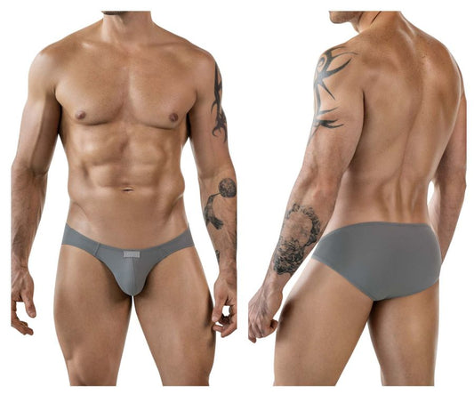 Gray clever 1843 buenavista bikini briefs with a smooth form-fitting design ideal for athletic use