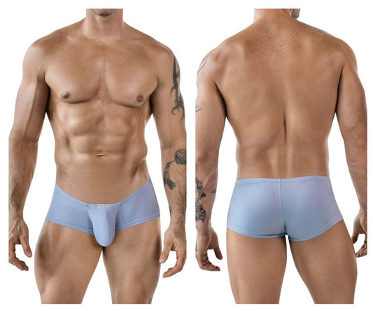 Light blue textured men’s briefs Clever 1844 Aura trunks with supportive pouch design for comfort and fit