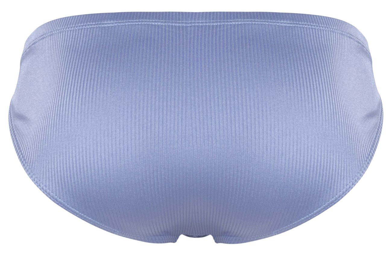 Light blue ribbed fabric briefs clever 1845 aura bikini color blue front view comfortable everyday wear