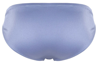 Light blue ribbed fabric briefs clever 1845 aura bikini color blue front view comfortable everyday wear