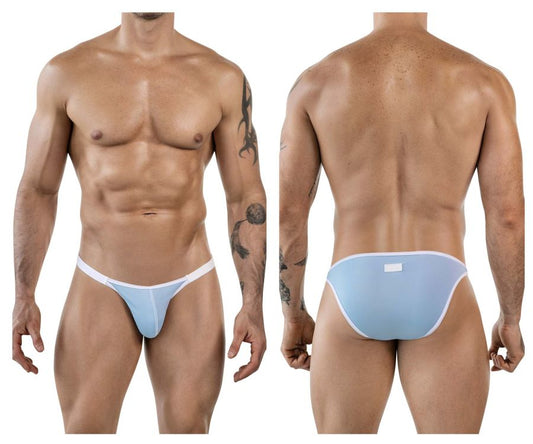Light blue clever 1848 relax bikini briefs with white trim designed for athletic comfort and everyday wear