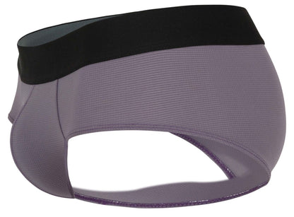 Gray and black Clever 1862 Oneal briefs with ribbed texture and elastic waistband in lilac color for athletic use