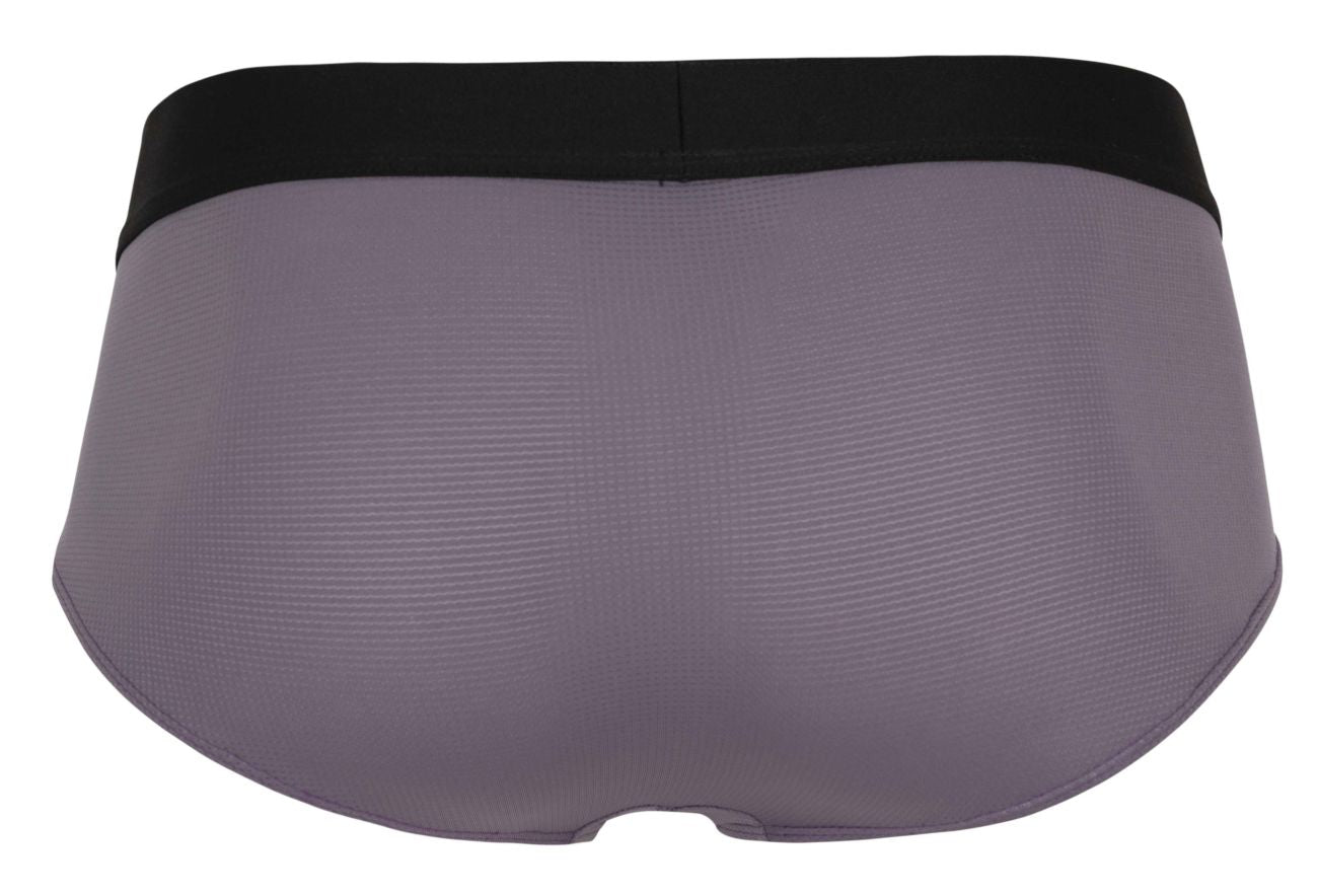 Gray textured briefs with black elastic waistband from clever 1862 oneal briefs in lilac color