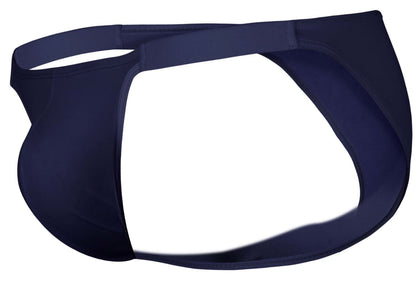 Navy blue seamless briefs with contoured design and elastic waistband clever 1865 oomph bikini color dark blue