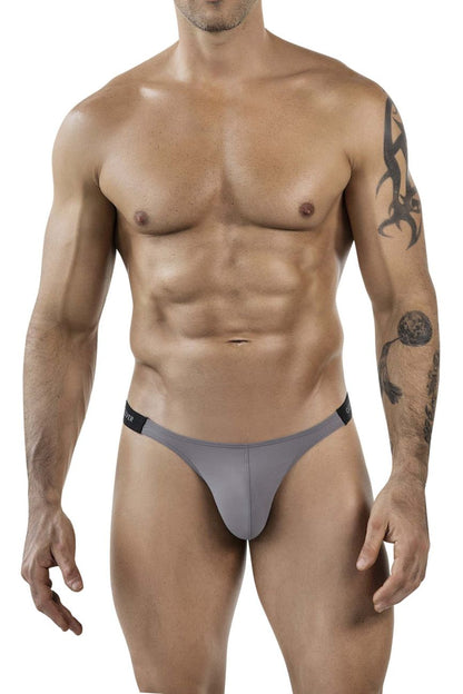 Gray clever 1867 tokio bikini athletic briefs with black elastic waistband for comfortable activewear