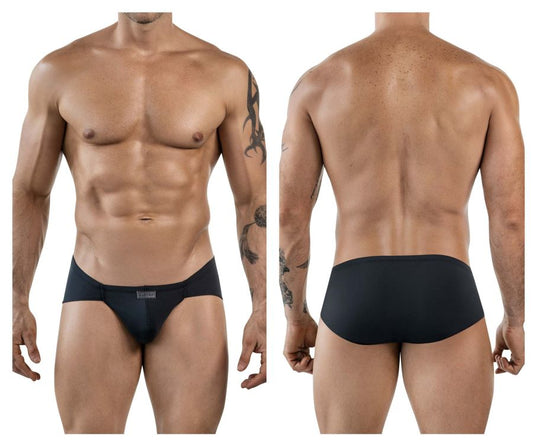 Black briefs clever 1870 audaz bikini dark gray with sleek form fitting design and subtle brand tag on waistband