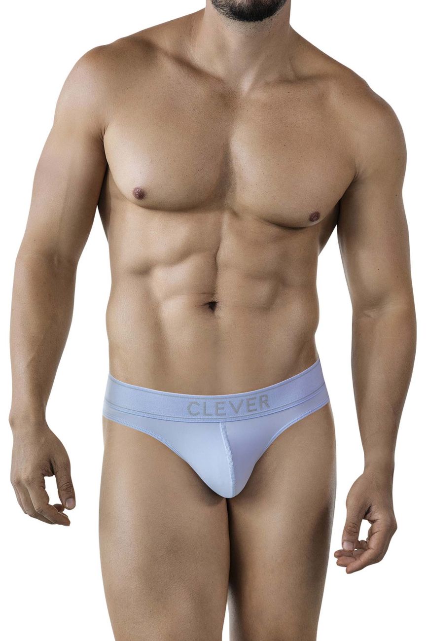 Light blue clever 2008 raw seamless briefs with a subtle clever logo on the waistband for comfortable wear