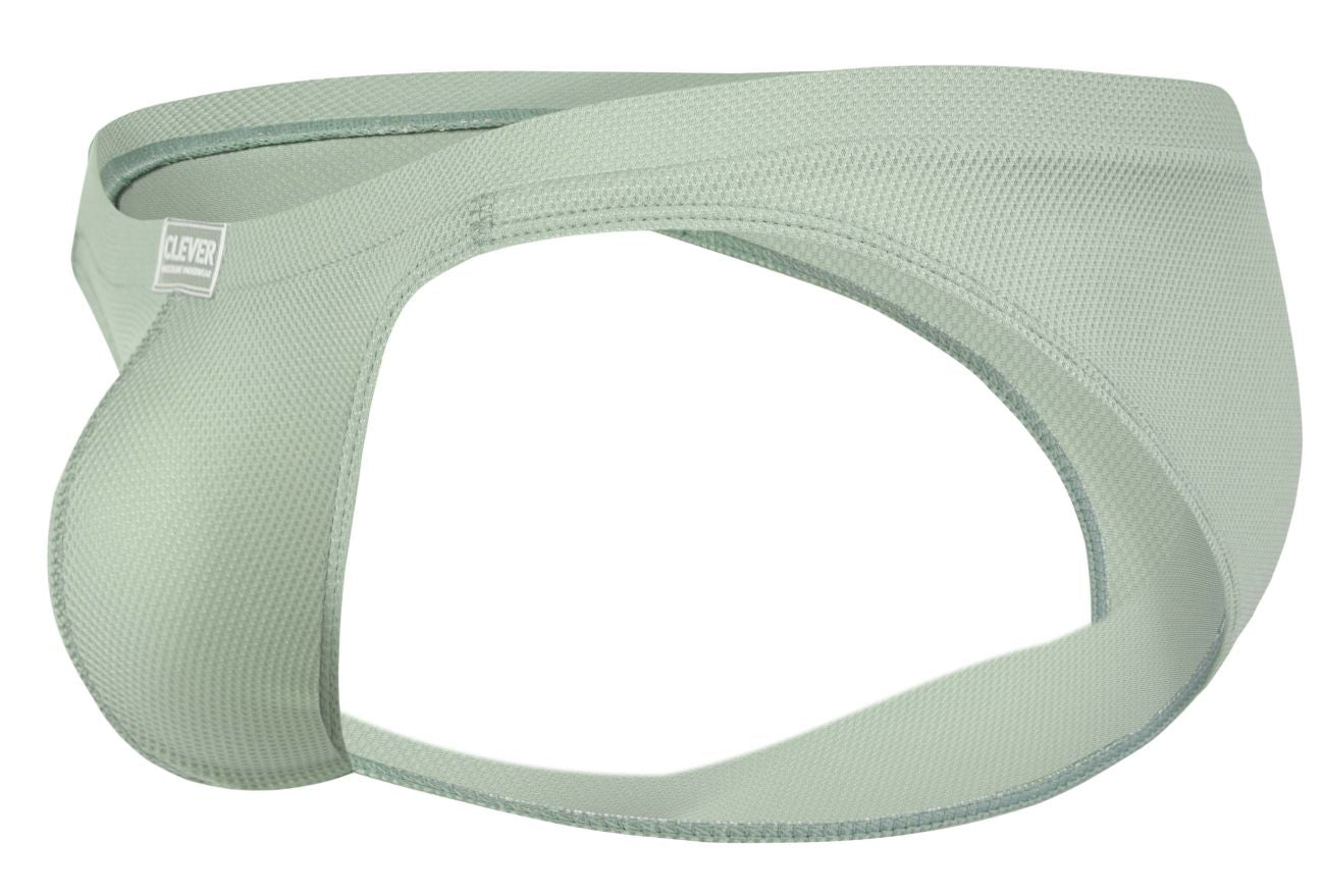 Light green textured fabric briefs with sleek modern design and clever brand label on waistband by Clever 2014 Reto