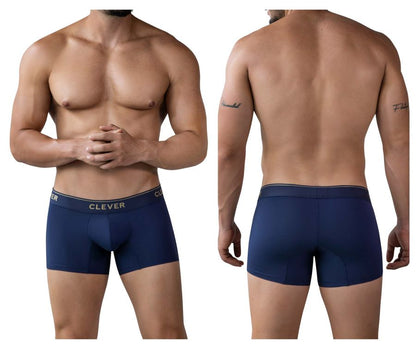 Navy blue clever 2026 valladolid trunks with gold logo waistband made from soft breathable fabric for everyday wear