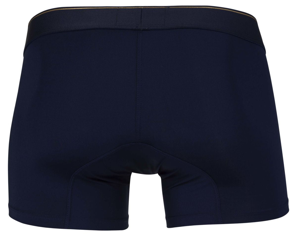 Navy blue Clever 2026 Valladolid boxer briefs with subtle gold trim on waistband designed for comfortable support