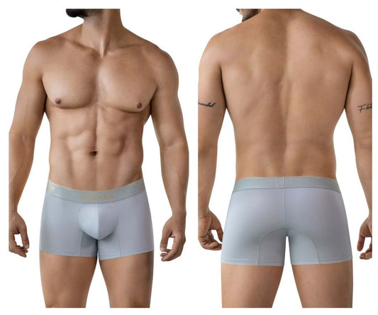 Light gray clever 2026 valladolid trunks boxer briefs with subtle gold logo on waistband for comfortable everyday wear