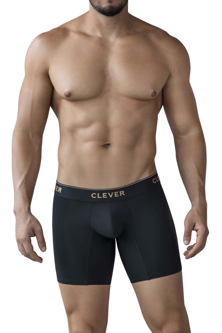 Black clever 2027 valladolid boxer briefs with gold logo band designed for comfortable everyday wear