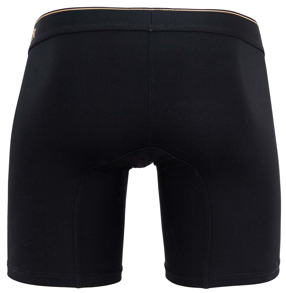 Black clever 2027 valladolid boxer briefs with gold-trimmed waistband in comfortable breathable fabric
