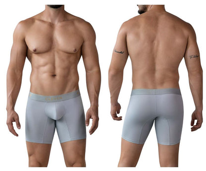 Light gray clever 2027 valladolid boxer briefs with smooth form-fitting fabric and subtle branded waistband